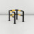浙安C型双层76_500_500_600_2.0黑色贴黄膜消防栓护栏防撞转角水泥柱钢管直角