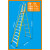 厂家直销高竹围栏平台纤维加厚人字玻璃钢工程扶手绝缘铝网梯 带扶手12级4.45米(含网板轮