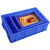 葱旭加厚周转箱塑料盒子长方形工具箱零件盒收纳盒螺丝物料盒配件盒 3#蓝色加盖子（需要白色请备注） （加厚耐用）