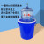 干湿过滤分离带滤网垃圾桶大号厨房厨余茶水茶叶沥水水桶篮桶 蓝色14升有盖子蓝色沥水篮