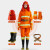 谋福（CNMF）消防服套装 97款消防战斗服衣服消防员灭火防火火灾救援服五件套XL码
