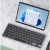 仁尼无线键盘鼠标套装适用联想蓝牙充电式笔记本台式电脑平板手机通用 苍蓝色 蓝牙三模单键盘充电款 暗夜黑