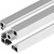 工孚 铝合金型材 工业铝型材厚壁铝管 4040欧标直角 单位：米