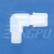 PP塑料透明卡套接头:G1/8和G1/4外螺纹转接6*4和8*6软管:快插接头 PP透明材质G1/8-8*6直角