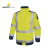 代尔塔 404011 荧光可视工作服防寒大衣款黄色+藏青色S码1件装