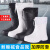 高筒加棉EVA泡沫雨靴冬季男女防水鞋防滑保暖水靴厨房耐油靴 常规款：EVA材质(白色高帮加棉) 45