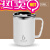 胖进（COZYGO）304不锈钢马克杯双层咖啡牛奶刻度口杯创意保温茶杯日式水杯礼品 墨绿色 1个 0ml 500ML带刻度彩盒