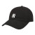 MLB帽子 NY洋基队男女同款棒球帽小标LA软顶刺绣cp77四季可戴可调节 黑色小标NY