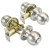 三杆式球形锁通用塑钢门卫生间铝合金锁具门锁圆形球型三杆锁 门厚2.5-4.5CM(银色） 35-50mm 通用型 带钥匙
