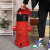 复古铁艺工业风创意个性栓大号带盖脚踩室外垃圾桶客厅户外用 椭圆款红色