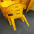 塑料扶手成塑料靠背椅大排档凳子扶手休闲沙发椅可叠餐椅沙滩椅 9号黄色