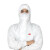 3M 4545防护服防尘防液体喷溅工业实验室液体喷涂农药白色带帽连体服 1件装 XXL