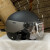 摩托车头盔碳纤维3认证电动车半盔男女通用防嗮四季透气卡其色 哑光黑色3C款 茶色镜片