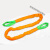 国标工业柔性吊装带双扣环形3/5/10吨起重圆形软吊带吊车吊树吊绳 2吨2米 橘色，绿色 默认