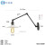 壁灯床头自带开关的壁灯自带开关床头灯卧室创意摇臂长杆工业风格 B款开关20+20CM  白罩  上下调