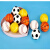 维诺亚海绵球类儿童玩具幼儿园迷你小皮球软实心弹力球拍拍篮球足球网球 小足球1个