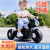 哈皮小将儿童电动车摩托车1一3岁玩具遥控三轮车子可坐人宝宝小孩周岁礼物 标准款银灰色(电动版)