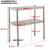 双层不锈钢厨房置物架落地收纳微波炉架储物架桌面架两层橱柜锅架定制 加厚长100宽40高80-2层