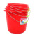 加厚塑料水桶大号保洁清洁桶多规格圆形手提抗摔红水桶学生桶 红水桶加厚23升常用中大号