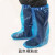 一次性鞋套防水雨天加厚长筒靴套防滑户外漂流耐磨塑料脚套 蓝色短筒橡筋款10只