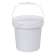 工业级水桶塑料桶密封桶油漆桶油墨桶胶桶桶小桶大桶机油桶带盖带提手 0.5L-白色-带提手
