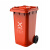 科涤 塑料垃圾桶带轮 挂车 环卫垃圾桶 户外垃圾桶 分类垃圾桶KD-240L（绿色）厨余垃圾