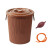 蓓尔蓝 FW1277 茶渣桶 办公室过滤桶塑料茶水桶 废茶滤茶桶 圆形咖色单桶