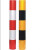 Homeglen电线杆双色反光膜警示防撞贴膜道路交通柱子贴带 1米宽3红2白直纹50米整卷