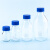 稳斯坦 蓝盖试剂瓶 透明丝口玻璃瓶 螺纹口带刻度螺口试剂瓶 带刻度透明样品瓶 高硼硅 100ml WW-18