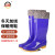 上海牌女士高筒雨靴 防滑耐磨雨鞋防水鞋 时尚舒适PVC/EVA雨鞋 户外防水防滑雨靴 可拆卸棉套 紫色加棉套 39