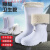 厨房靴工厂高筒加棉靴白色耐油耐酸保暖雨鞋耐用雨靴EVA胶鞋 白色中帮EVA(不加棉) 36
