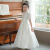 迪士尼儿童礼服裙轻奢小众高端晚礼服公主裙中大童女孩主持人钢琴演出服 白色 160码
