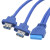 USB3.0前置面板线主板20Pin转USB3.0 两口扩展挡板线 19针/20Pin 一分二50cm 其他