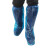 一次性鞋套防水雨天加厚长筒靴套防滑户外漂流耐磨塑料脚套 蓝色短筒橡筋款10只