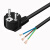 VDE认证欧标电源线带插头 欧式欧规电源线大功率3芯1.5 2.5平 黑色欧标3芯1.0平方单头 1米