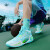 HATIM学生实战比赛篮球鞋男鞋高帮青少年儿童球鞋减震防滑透气 白绿 35