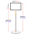 安燚 A3框+1.3米加粗杆+1.2公斤大圆底 不锈钢水牌定制双面立式指示牌车间展示牌落地标识牌AYK-061