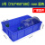 零件盒物料盒收纳盒配件箱塑料盒胶框五金工具盒长方形带盖周转箱 4#蓝色 410*305*145