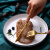 JUJU  304不锈钢西餐牛排刀叉勺餐具北欧轻奢筷子家用三件套装 绿金-加大号勺