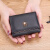 包芙丽韩版钱包女短款小动物可爱时尚折叠钱夹学生 猴子夹子包黑色