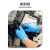 帮手仕 一次性蓝色防护手套（无粉）防滑耐磨盒装抽取式PVC丁腈手套 L/1000只