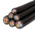 ABLEMEN 电线电缆 铜芯电源线 无氧铜阻燃 YJY 4*240+1*120平方 黑色1米（200米起订）