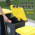 百金顿 脚踏厨房垃圾桶 商用餐饮加厚塑料桶 户外庭院翻盖垃圾桶 50L 