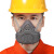 LIEVE硅胶防尘口罩防工业粉尘全脸面具透气打磨煤矿装修面罩灰尘 SG-3200灰色橡胶口罩1个（无滤棉）