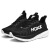 DHOX中考体育专用鞋碳板气垫跑鞋飞织网面透气运动休闲鞋潮流防滑 黑色 45