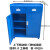 工具柜 加厚铁皮柜重型工具箱车间工地双开门储物柜子 蓝色 左右抽屉 加厚 款
