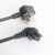 梅花三孔电源线弯头适用创维机55S8S9显示器适配器 黑色1.5米
