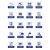 肃羽 YJ014D 亚克力标识牌 自带背胶温馨提示牌 蓝白色 禁止吸烟