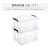 亚润 储物收纳盒子透明塑料整理箱直角小号 带提手6L26*20*16cm