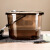 铸固 茶渣桶 家用办公室茶水桶茶渣过滤废水桶茶道茶具配件排水管茶叶茶水分离垃圾桶 茶色大号12L（送管）